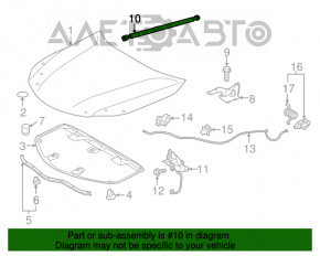 Amortizorul capotei dreapta Toyota Camry v50 12-14 SUA