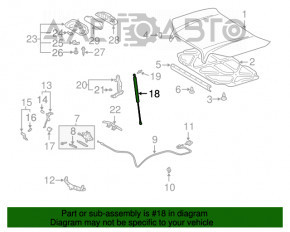 Амортизатор капота правый Lexus GX470 03-09 OEM