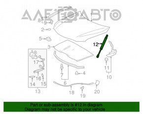 Amortizorul capotei stânga pentru Toyota Camry v40