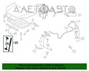 Амортизатор капота левый Lexus GX470 03-09