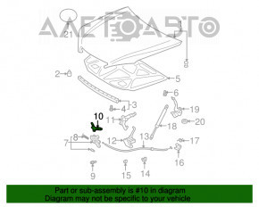 Suport de fixare a capotei pentru Lexus GX470 03-09