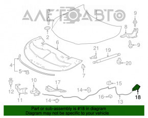 Ручка открытия капота Lexus RX350 RX450h 16-22 черн, салонная