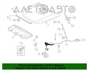 Capota de blocare a capotei Lexus RX350 RX450h 10-15