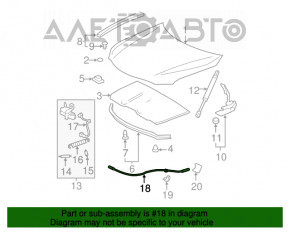 Cablu de blocare a capotei Toyota Camry v40