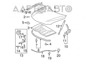 Cablu de blocare a capotei Toyota Camry v40