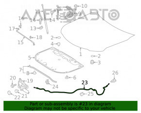 Cablu de deschidere a capotei Toyota Camry v70 18- OEM original nou