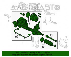 Рейка рулевая Honda Civic X FC 16-18 1.5T