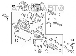 Рейка рулевая Honda Civic X FC 16-18 1.5T