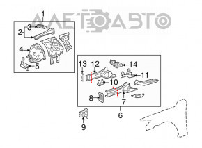 Четверть передняя правая Lexus IS250 06-13 серебро