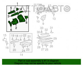 Четверть передняя правая Toyota Highlander 08-13 на кузове, серебр, ржавая