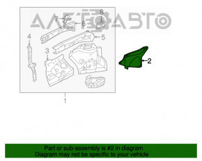 Protecția motorului, arc lateral dreapta Toyota Camry v40.