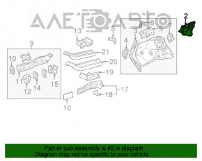 Protecție motor arcă laterală dreapta Toyota Highlander 14-19