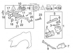 Защита арки правая Lexus RX300 98-03