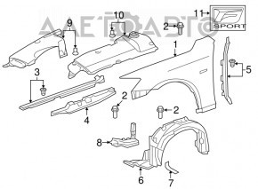 Capac motor stânga Lexus IS250 IS300 IS350 06-13