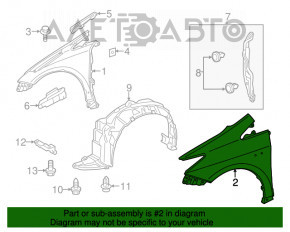 Крыло переднее левое Toyota Prius V 12-17