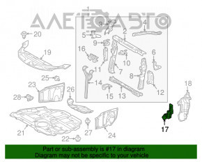 Suport aripi dreapta Lexus CT200h 11-17 nou OEM original