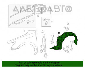 Bara de protecție față dreapta Lexus CT200h 11-17