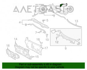 Garnitura grilei stergatoarelor dreapta Toyota Camry v40