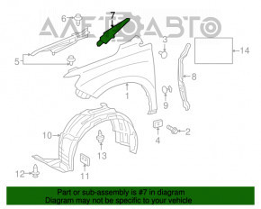 Garnitura grilei stergatoarelor dreapta Lexus RX350 RX450h 10-15 nou OEM original