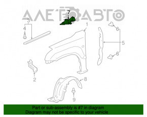 Garnitură aripă sub parbriz dreapta Lexus GX470 03-09 nou OEM original