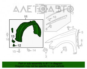 Bara de protecție față stânga pentru Lexus ES300h ES350 13-18, cu deteriorări minore.