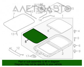 Стекло люка переднее Mini Cooper Countryman R60 10-16