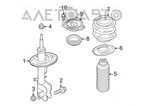 Arcul de suspensie frontal stânga Nissan Murano z51 09-14