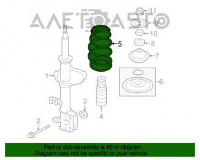 Arcul de suspensie frontal stânga Nissan Versa Note 13-19