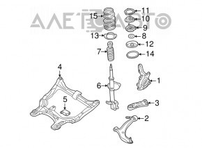 Arcul frontal stânga Nissan Murano z50 03-08