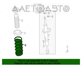 Arcul elicoidal frontal stânga Nissan 350z