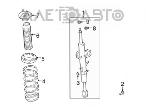 Arcul elicoidal frontal stânga Nissan 350z