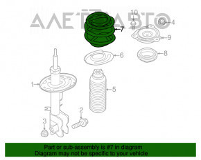 Arcul de suspensie frontal stânga Infiniti JX35 QX60 13- rigiditate 2 alb galben