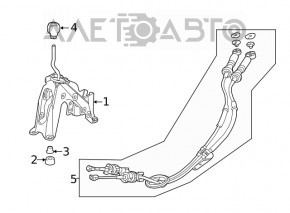 Schimbătorul de viteză al cutiei de viteze Honda Civic X FC 16-21, manuală.