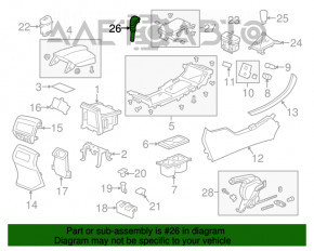 Maner cutie de viteze Honda Accord 13-17 piele neagră