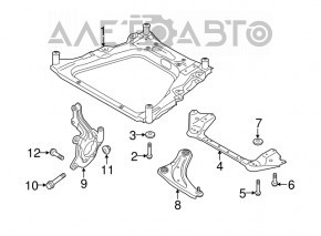 Maneta inferioară frontală stângă Nissan Leaf 11-17 nouă OEM originală