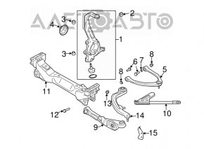 Maneta inferioară frontală stângă Nissan 350z