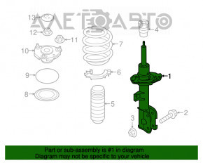 Amortizorul frontal stânga Kia Sorento 16-20 2.4 FWD