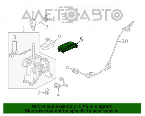 Indicatorul de schimbare a treptelor de viteză pentru Honda Civic X FC 16-21, negru, o linie