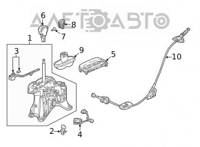 Capacul manetei de schimbare a vitezelor pentru Honda Civic X FC 16-21, negru.