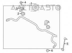 Stabilizatorul frontal Kia Forte 4d 14-18