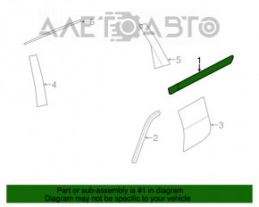 Garnitură decorativă inferioară spate stânga Jeep Grand Cherokee WK2 11-14 crom