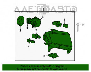 Farul din față dreapta goală Jeep Grand Cherokee WK2 11-13 halogen