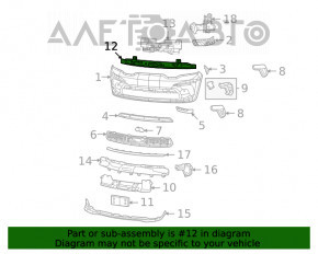 Amplificatorul de bara fata pentru Jeep Grand Cherokee WK2 11-21 tip 1 fara carlige