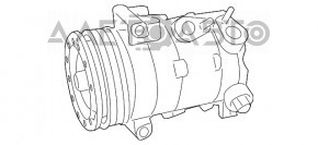 Compresorul de aer condiționat pentru Dodge Grand Caravan 11-20