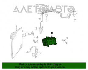 Compresorul de aer condiționat pentru Dodge Grand Caravan 11-20