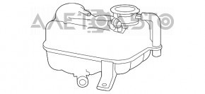 Rezervor de expansiune pentru răcire Fiat 500 12-17 cu capac