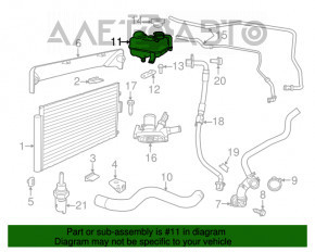 Rezervor de expansiune pentru răcire Fiat 500 12-17 cu capac