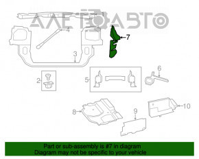 Deflectorul radiatorului exterior dreapta pentru Dodge Grand Caravan 11-20