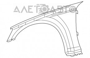 Aripa dreapta fata Chrysler 300 11- negru PX8