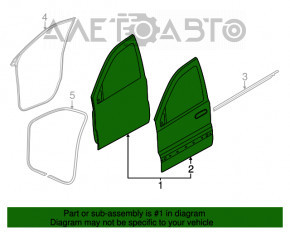Дверь голая передняя правая Jeep Grand Cherokee WK2 11-21 новый неоригинал SIGNEDA